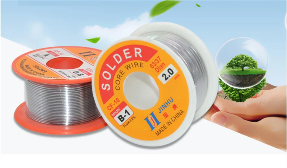 0.3/0.4/0.5/0.6/0.8/1/1.2/1.5/2.0mm 50/100g 2.0% Tin Lead Tin Wire Melt Rosin Core Solder Soldering Wire Roll