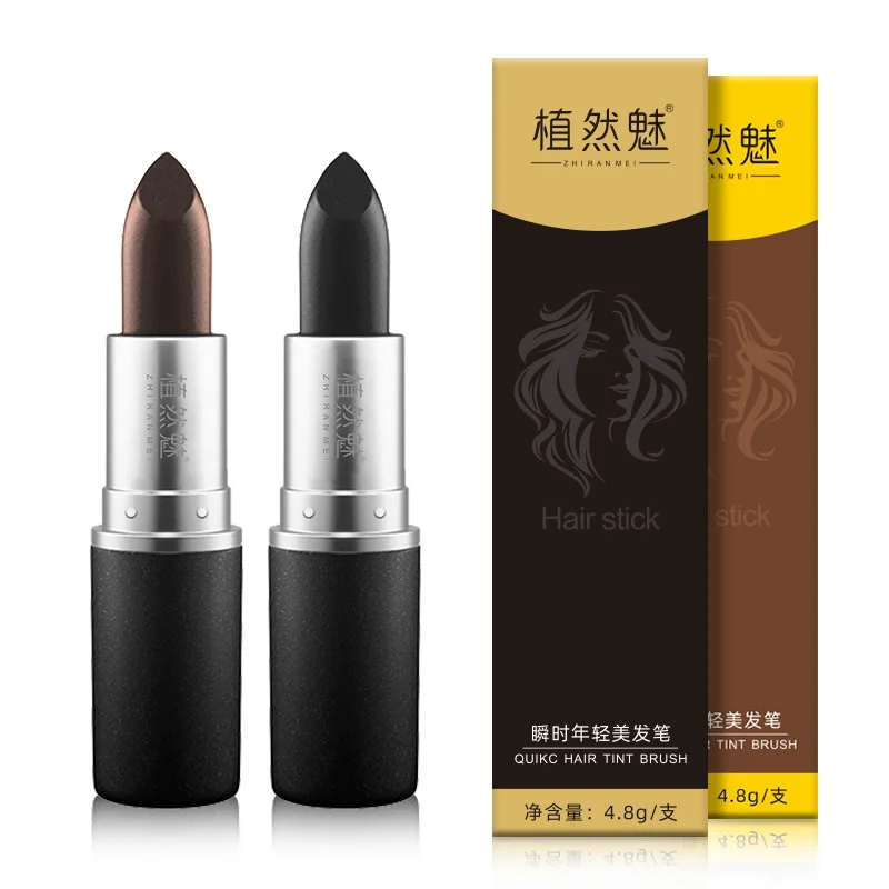 3.5g Black Brown One-Time Hair dye Instant Gray Root Coverage Color Cream Stick Temporary Cover Up White Colour Dye | Красота и