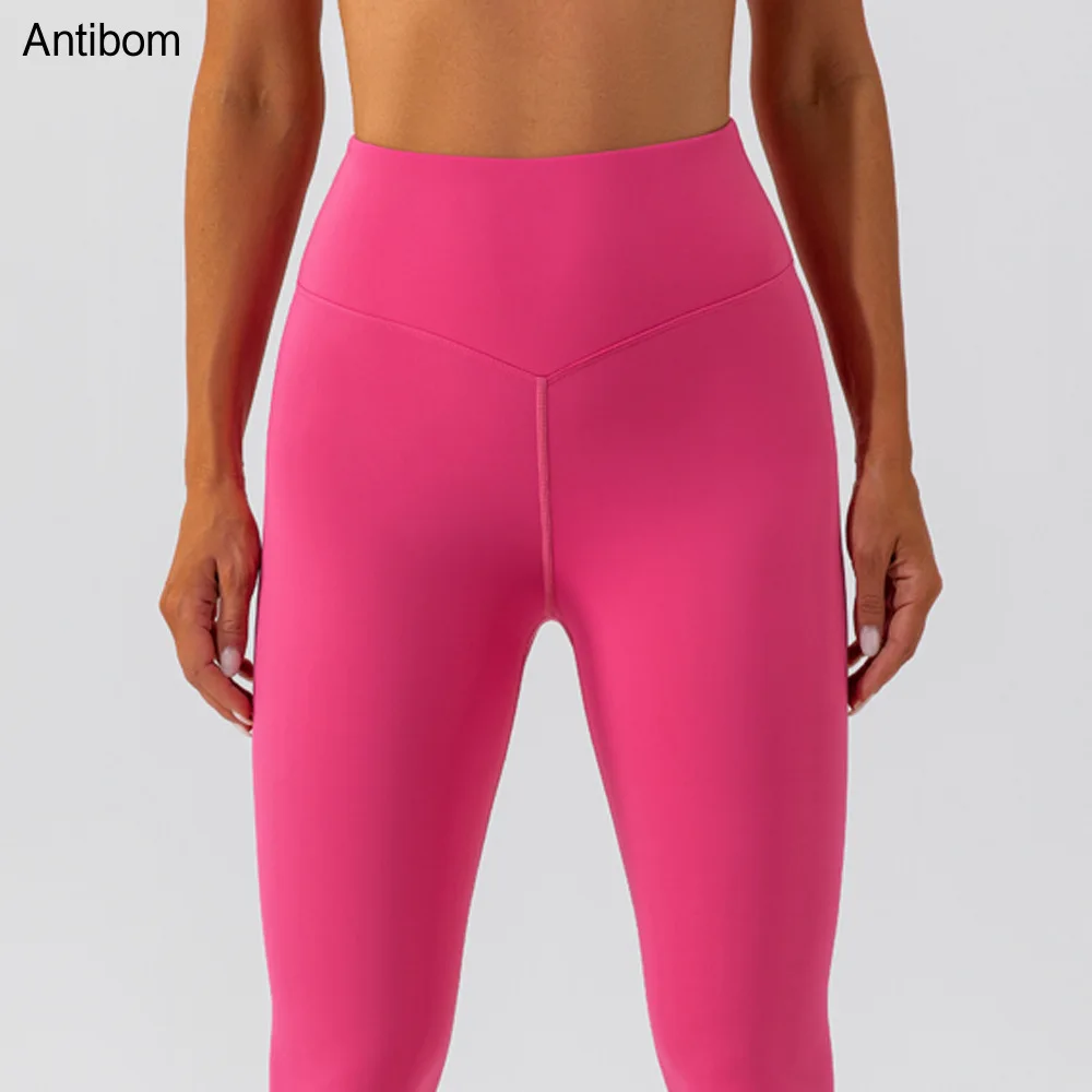 

Antibom Nude Yoga Pants Women's Breathable Quick Dry Fitness Leggings Hip Lift Running Training Tights