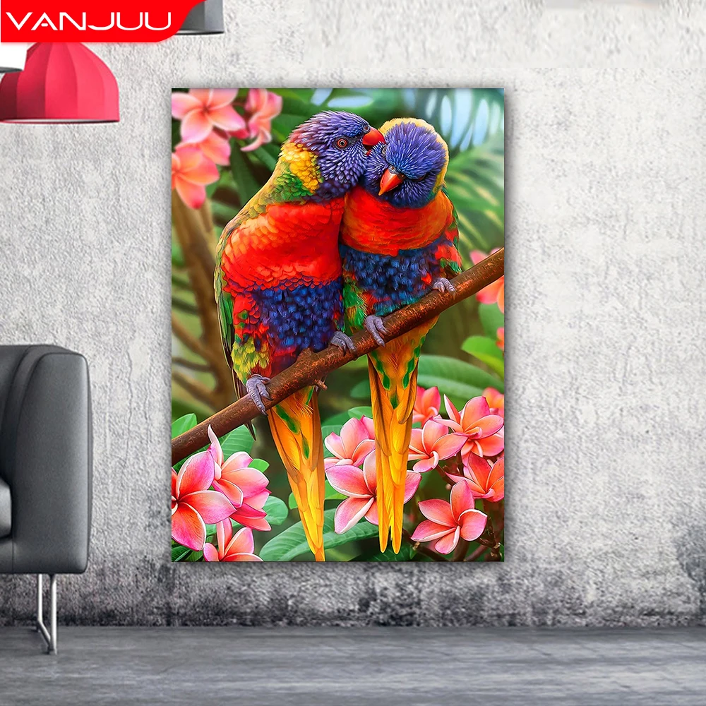 Животные 5D алмазная живопись попугай полная Алмазная мозаика своими руками