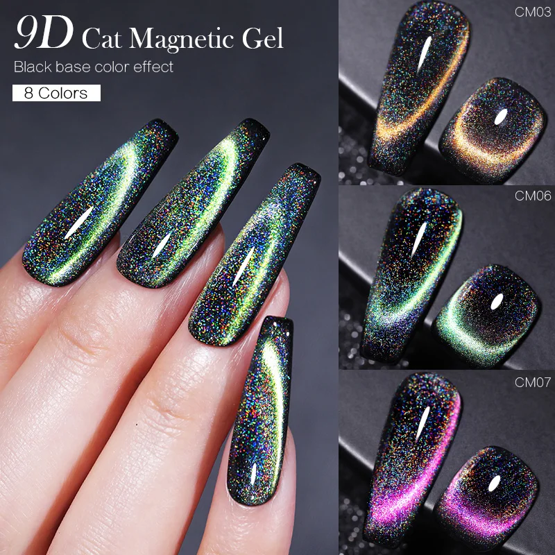 

Магнитный Гель-лак BORN PRETTY 7 мл 9D Cat, цветной Блестящий Гель-лак Хамелеон для маникюра, база черного цвета