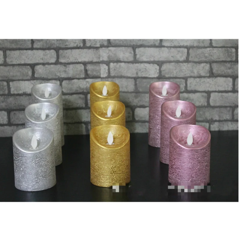 7 5x12 5 см Рождественская свеча Золотой восковой дисплей Золотая розовая золотая