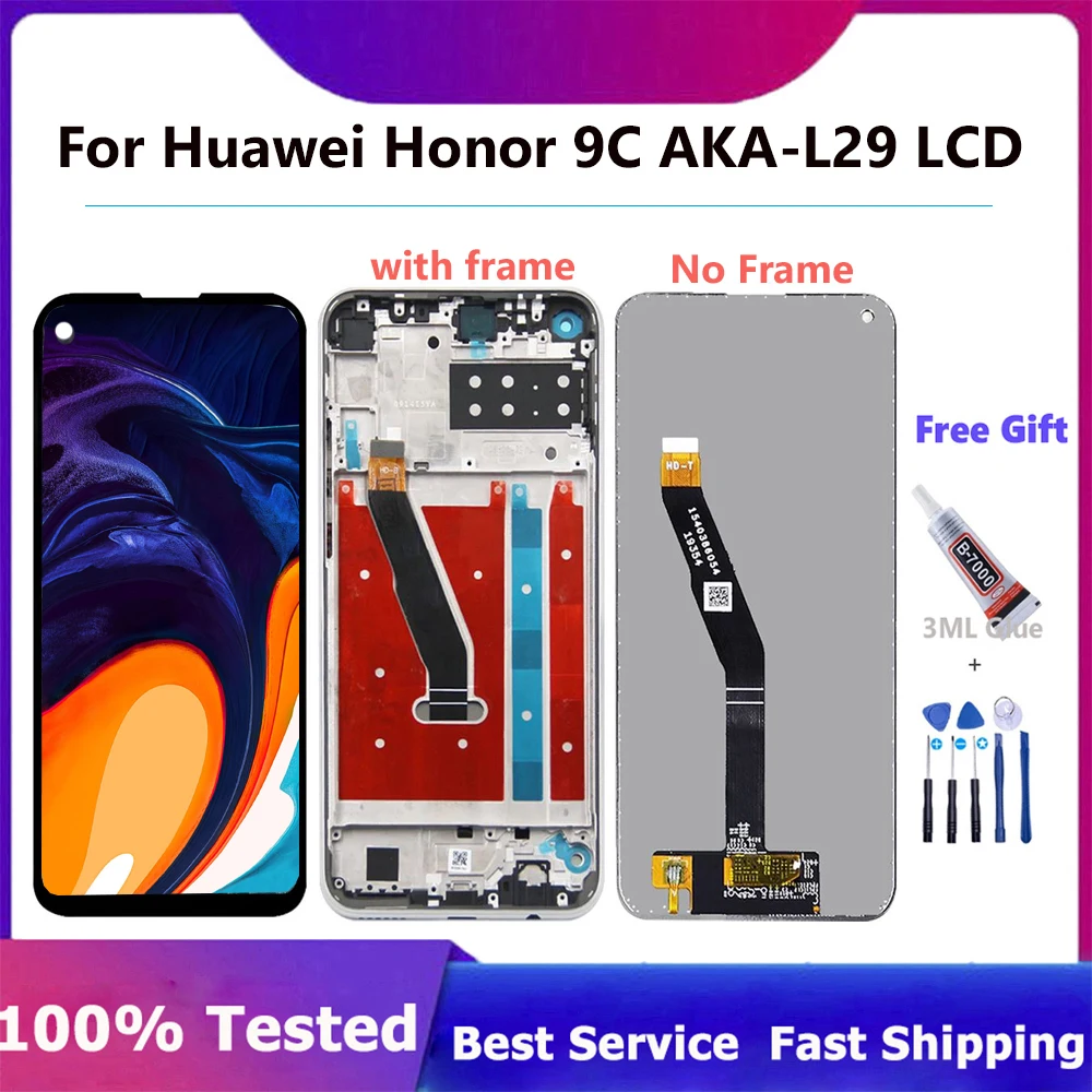 

6.39" New Tested LCD For Huawei Honor 9C AKA-L29 LCD Display With Touch Screen Assembly For Honor Play 3 LCD Replacement