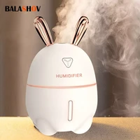 mini air humidifier cute rabbit usb aroma essential oil diffuser colorful night light car office air purifier mist maker 300ml