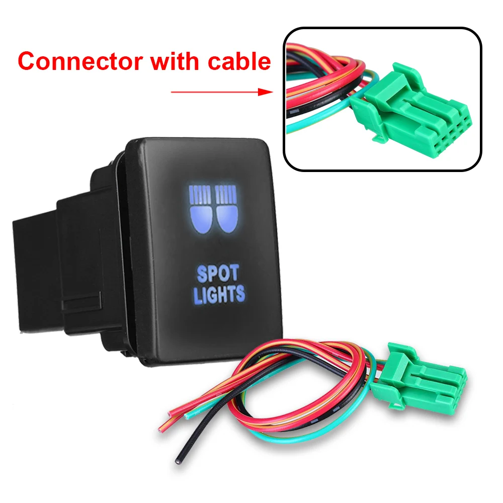 33x22 мм синий цвет задняя противотуманная строка нажимной переключатель 12 В для