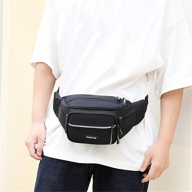 

Men Waist Bag Pack Casual Functional Belt Bag Large Belt Pouch Phone Money Belt Bag Male Fanny Travel Hip