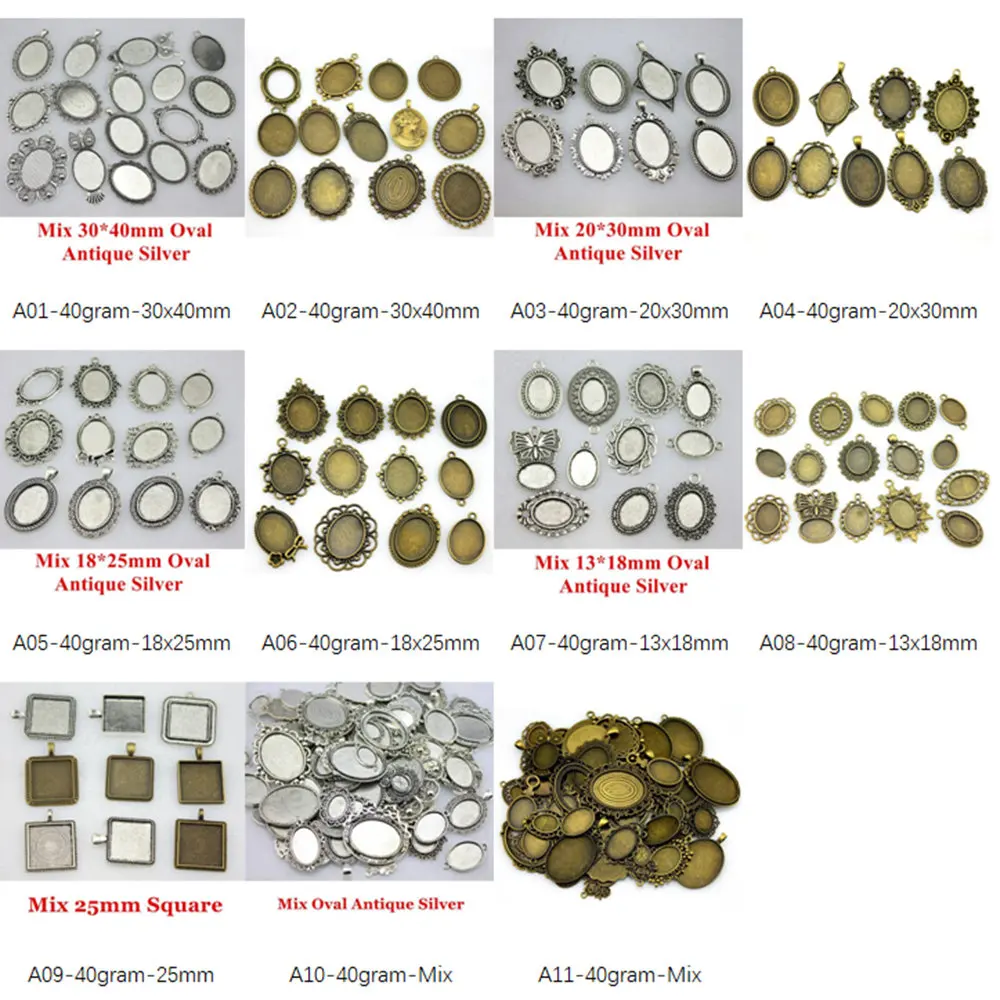 

Oval Square Base Charms For Jewelry Making Accessori Decor Diy