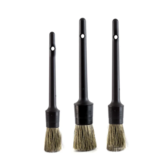 

Набор кистей для детализации автомобиля из натуральных волос кабана, набор кистей для чистки автомобиля с мягкой щетиной, наборы щеток для мытья шин, колес, внешние аксессуары