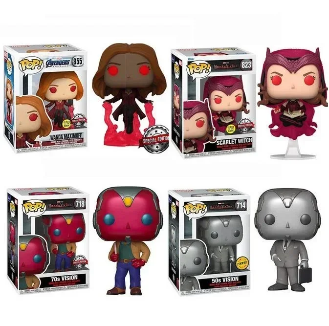 2022 Новый Funko POP Avengers Wanda Vision 70 718 # Алая ведьма 823 307 Виниловые куклы фигурка