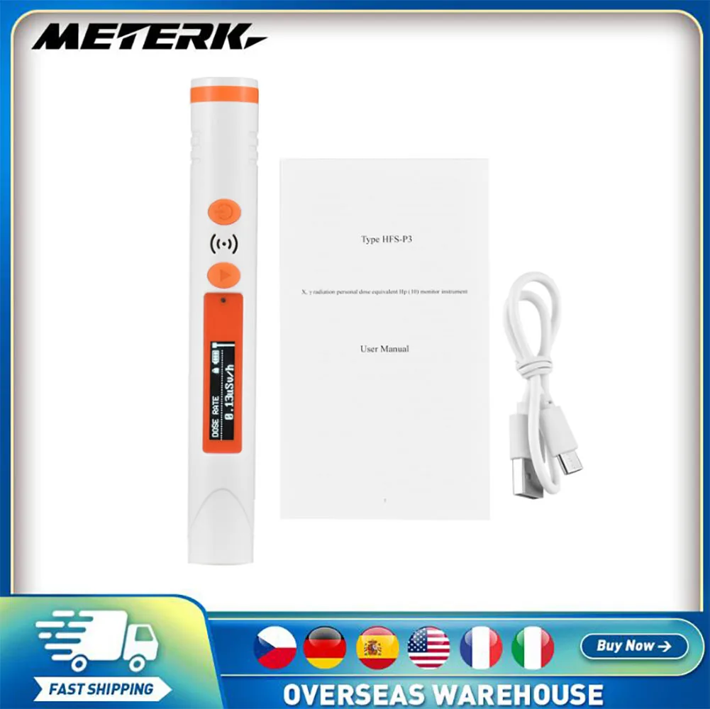 

Nuclear Radiation Detector Rechargeable Mini Portable Radioactive X Y β-Ray Detecting Tool with Sound Light Alarm