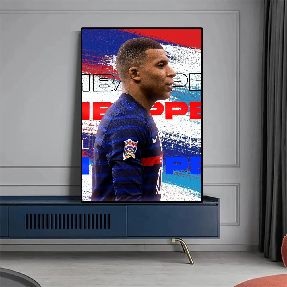 K-Kylian-M-Mbappe игрок футбольный постер самоклеящаяся художественная водостойкая