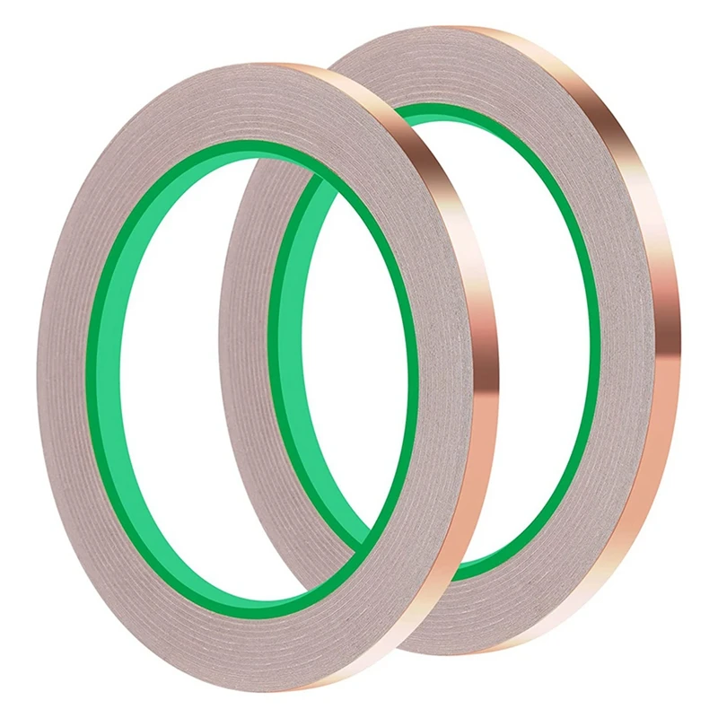 

Double Sided Conductive Copper Foil Tape Strong Conductive Adhesive For Stained Glass, EMI Shielding, Electrical Repair
