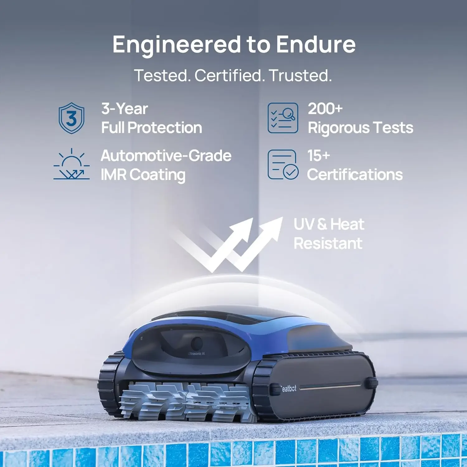 Фото Беспроводной робот-пылесос для бассейнов Beatbot AquaSense 2 с функцией умной парковки и двойной очистки дна, стен и водной линии №5
