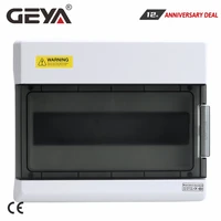 geya 12 ways circuit breaker distribution protection box wall mount plastic box with electrictransparent cover ip65 waterproof