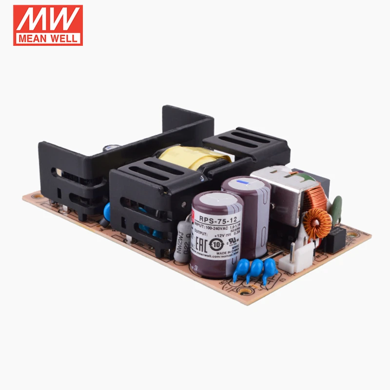Импульсный источник питания MEAN WELL PCB медицинского типа серии RPS-75 с одним выходом