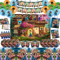 Disney Encanto Mirabel Movie Madrigals Birthday Party Disposable Tableware Cup Plate Napkin Cake Topper Decoration Supplies