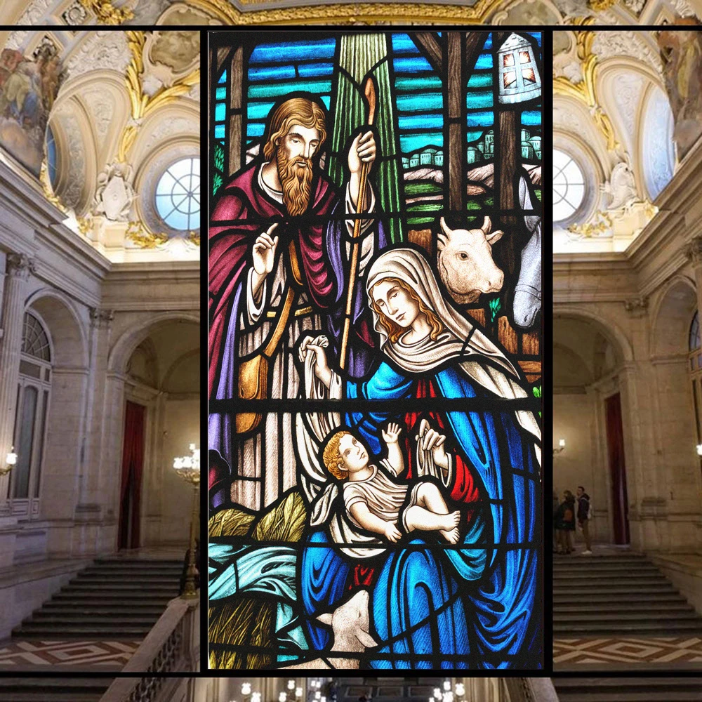 

Статическая оконная пленка для конфиденциальности, церковный стиль