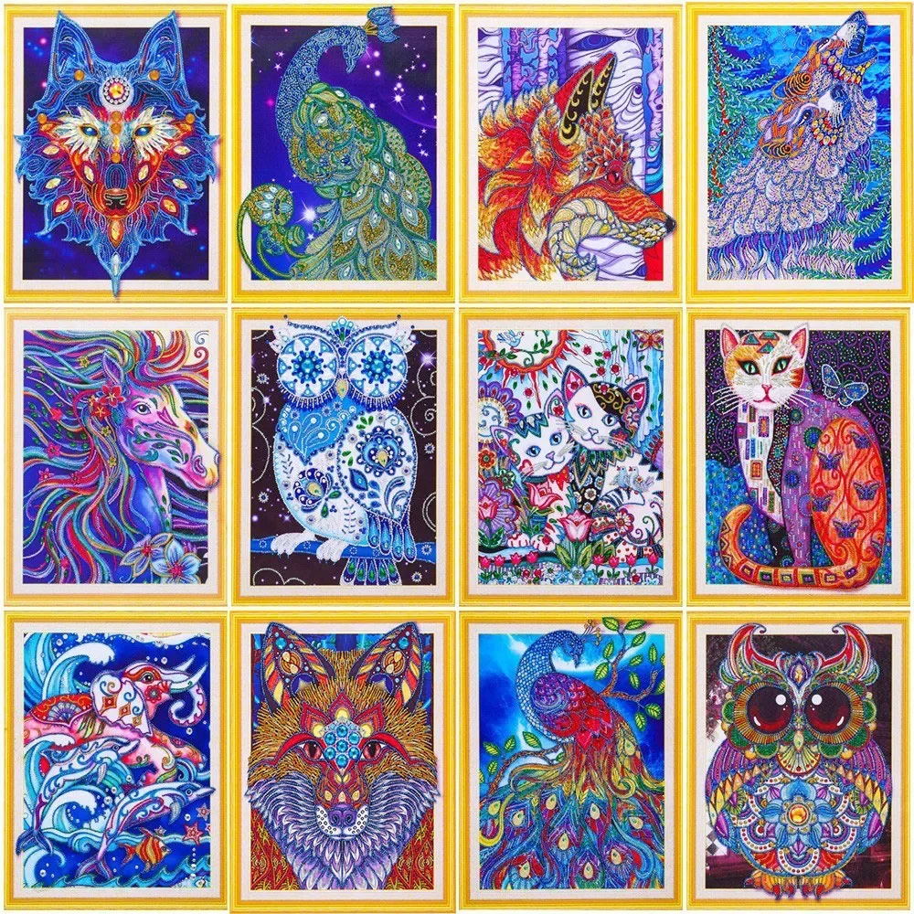 

Diamond Painting Animal Diy Diamond Embroidery Special Shape Rhinestone Picture Diamond Mosaic Kit 40x50