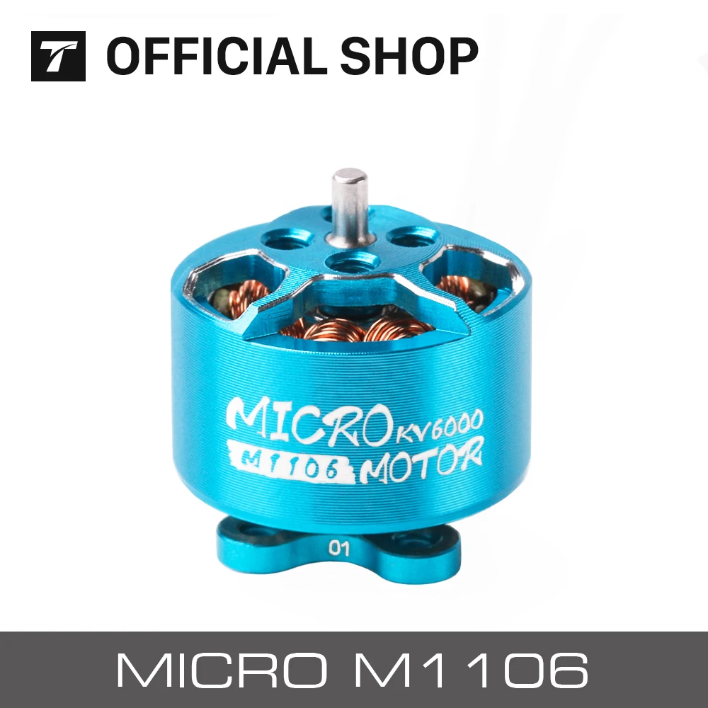 

T-motor MICRO M1106 KV6000 6000KV бесщеточный мотор с внешним ротором свободный стиль для FPV RC 90 мм 110 мм Дрон