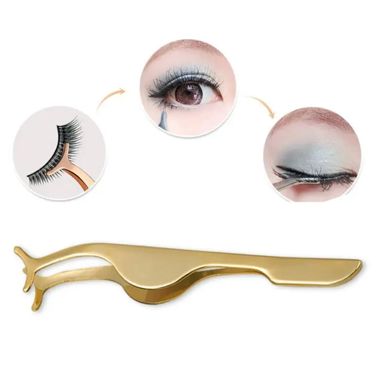 

False Eyelash Tweezers Fake Eye Lash Applicator Eyelash Extension Curler Nipper Eye Beauty Makeup Forceps Tools TSLM1