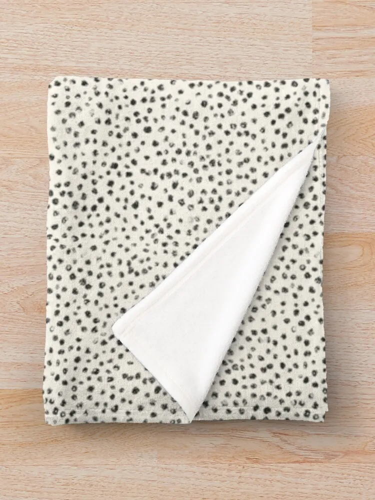 Роскошный современный леопардовый принт - кремовое и черное одеяло Дизайнерские