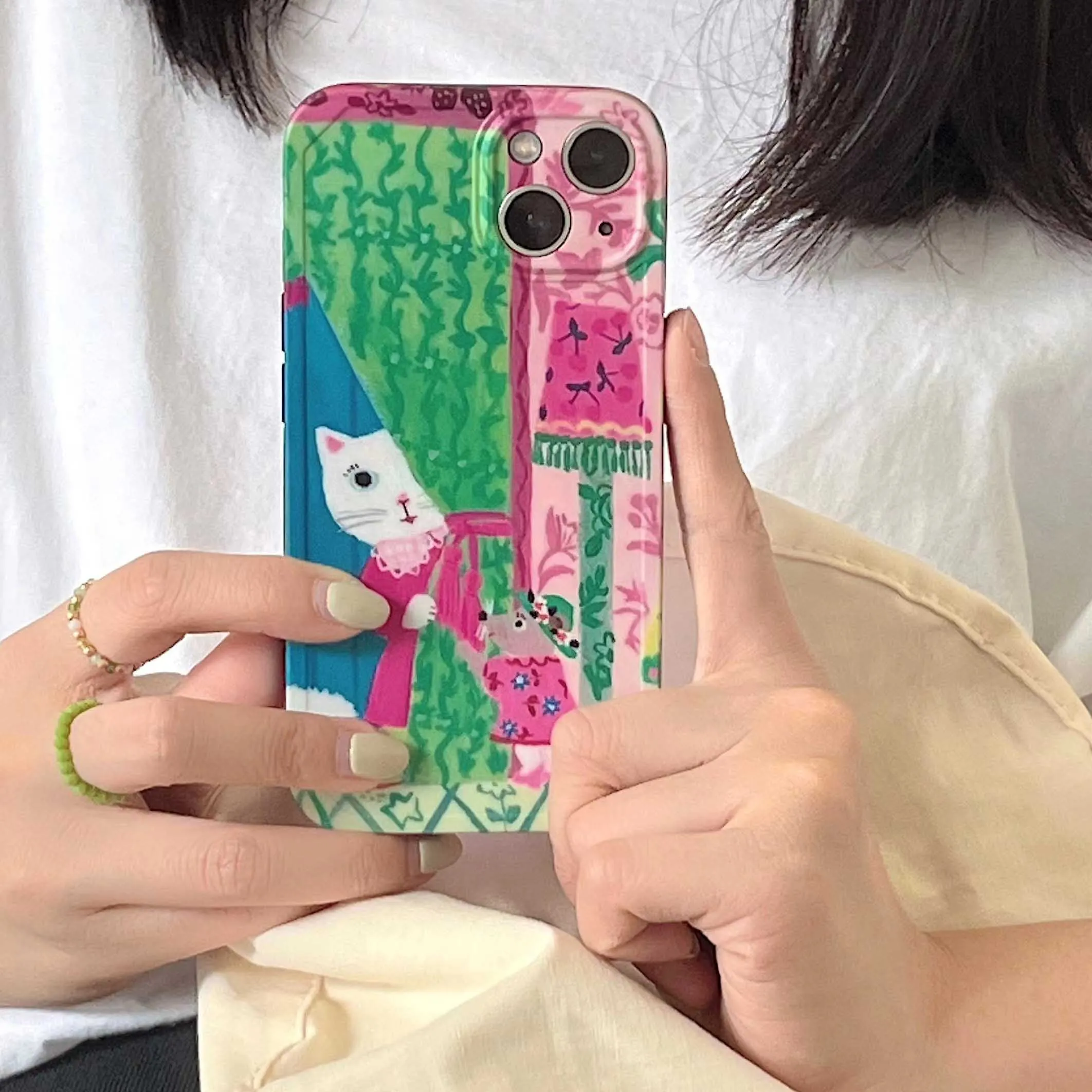 

Cute Cartoon Cat Phone Case For Iphone 13ProMax 2022 New For Iphone 7 8 Plus 11 12 13 Pro Max XR X XS Cover Coque