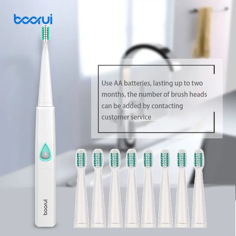 

Sonic Electric Toothbrush Portable Whitening Teeth Clean AA Dry Battery IPX7 Waterproof TB-005