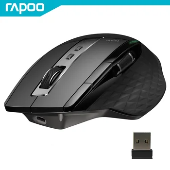 Rapoo MT750S Rechargeable Multi-mode Wireless Mouse 3200 DPI Easy-Switch Up to 4 Device Bluetooth Mouse Mice for Computer Laptop 1