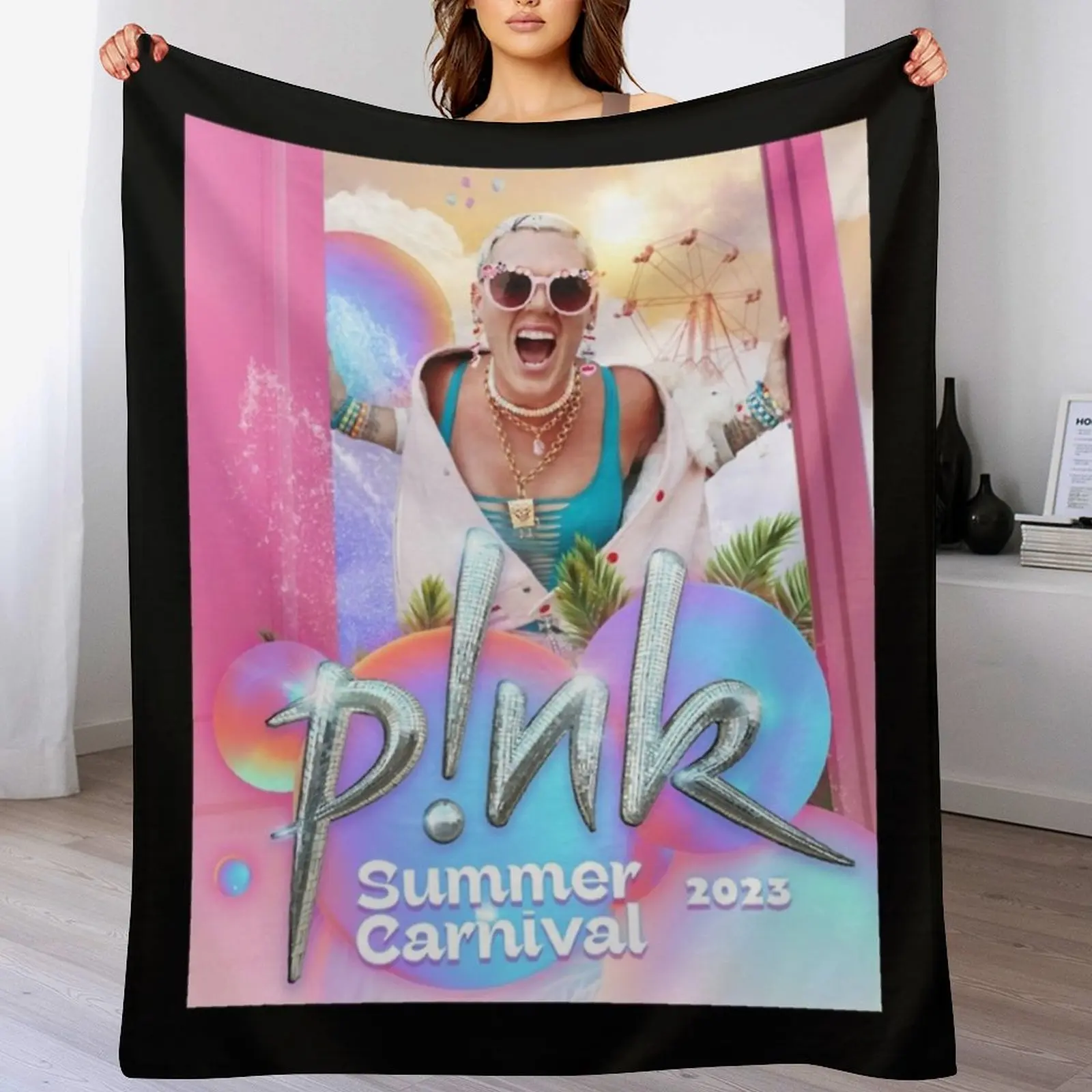 Розовый летний тур 2023 классическая футболка одеяло модные туристические одеяла