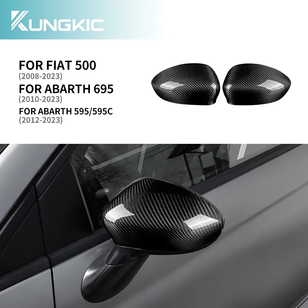 Крышка для автомобильного зеркала заднего вида Abarth 595 595C 695 Fiat 500 2012-2017 2018 2019 2020 2021