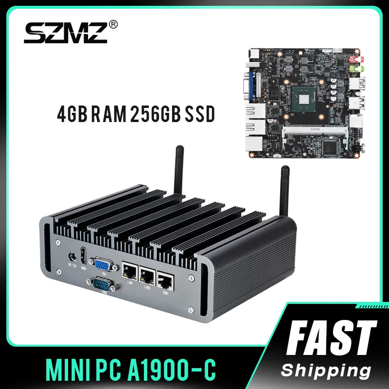 

SZMZ Mini PC Celeron J1900 DDR3 4G RAM 256GB SSD Windows 10 Pro Gaming Computer, 4K 60Hz HDMI VGA Win 10 Minipc Gamer