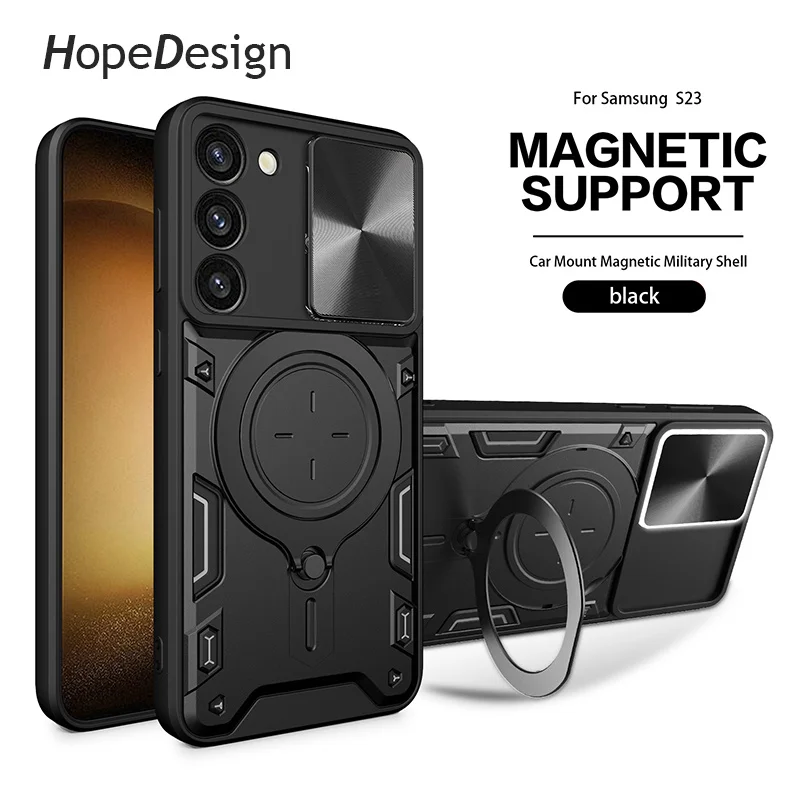 

Shockproof Case For Samsung S23 S22 Ultra Plus S21 S20 FE Note 20 Ultra 4G 5G Plus Heavy Duty Camera 360 Degree Kickstand Cover