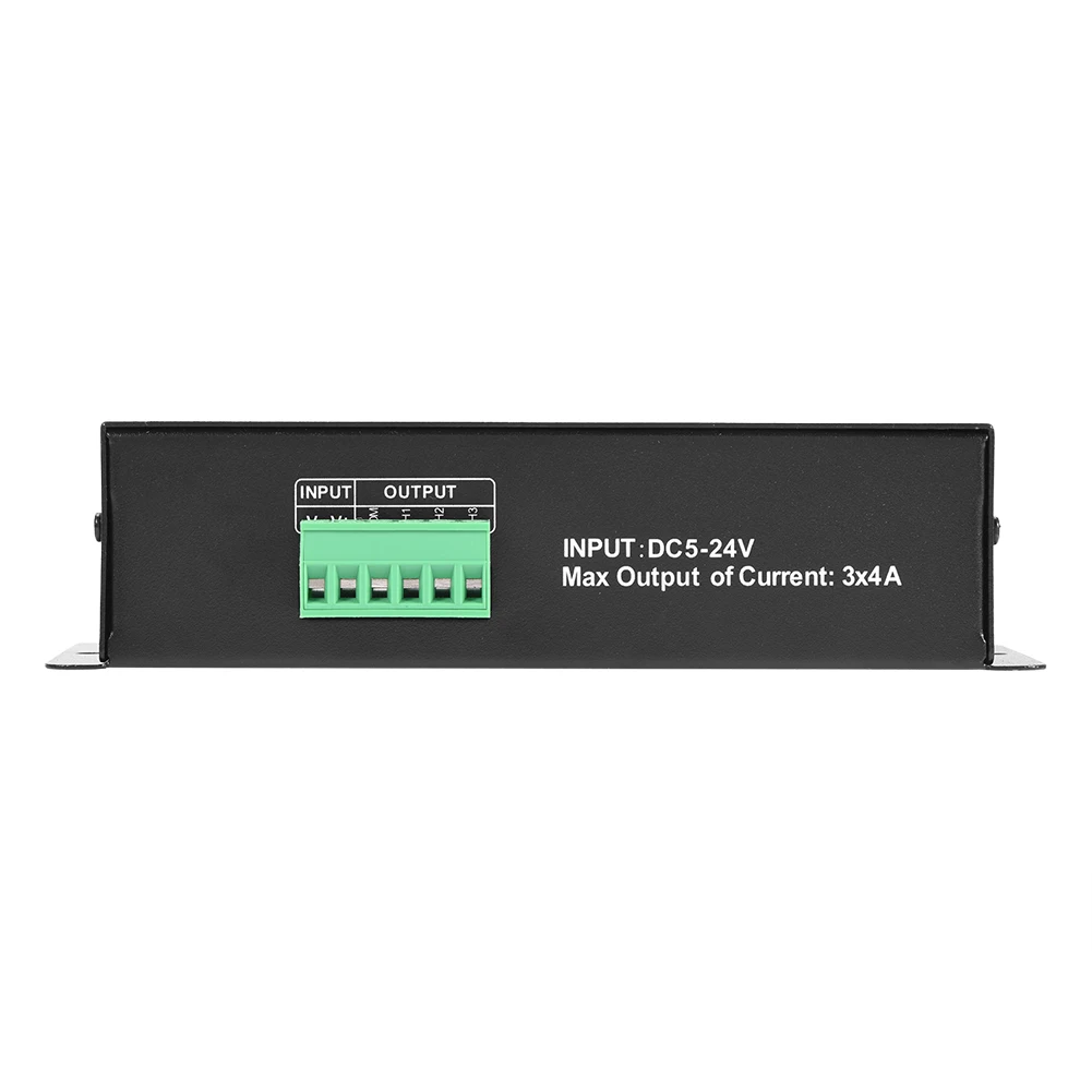 

3-канальный декодер DMX 512 4A, 5 В ~ 24 В постоянного тока, модуль контроллера для светодиодных RGB-ламп, сценические осветительные присветодиодный ...