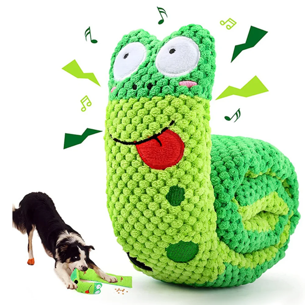 

Dog Toys Vocal Plush Snail Doll Sniffing Ball Game Training Foraging Teething Puppy Toys Foldable Small Medium Large Dog Pet Toy