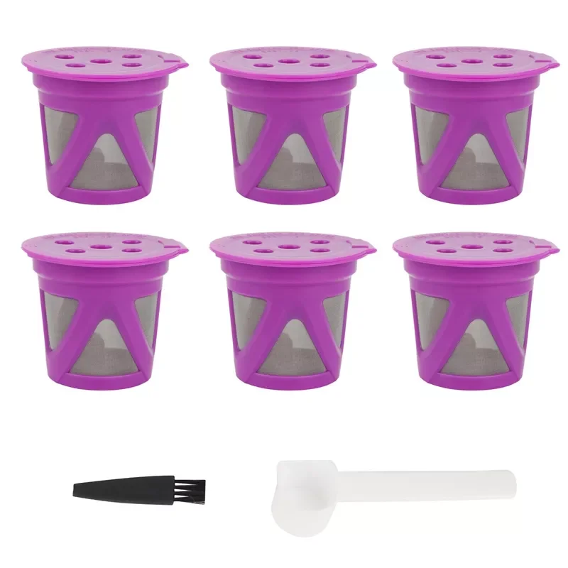 

6Pcs Coffee Capsule K Cup Compatible With 2.0 Multiple Cycles Of K Cup Coffee Capsule Cup Filter Capsule Shell