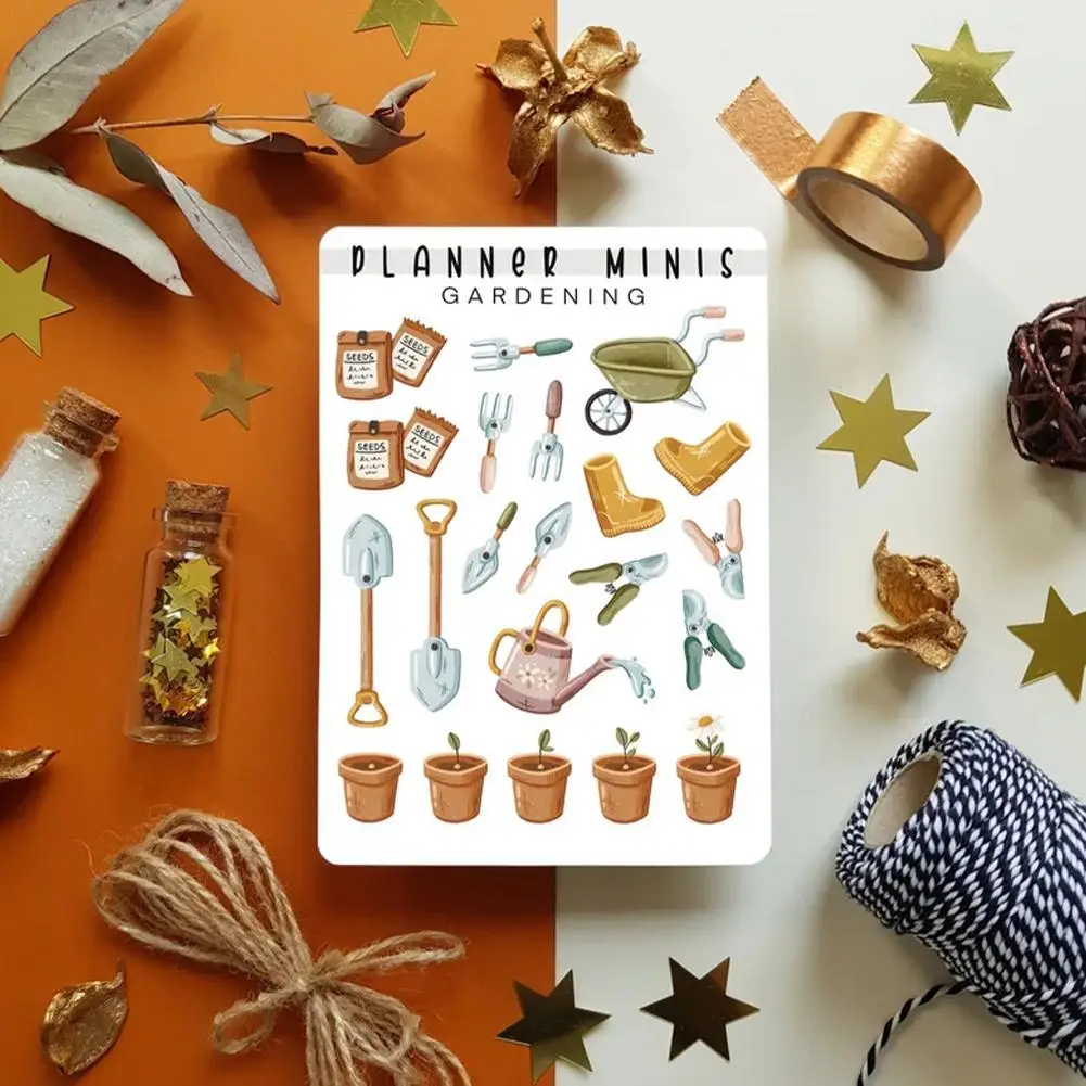 

Серия «планировщик садоводства», декоративные наклейки из ПВХ для дневника, альбома, журнала, руководства, канцелярских принадлежностей