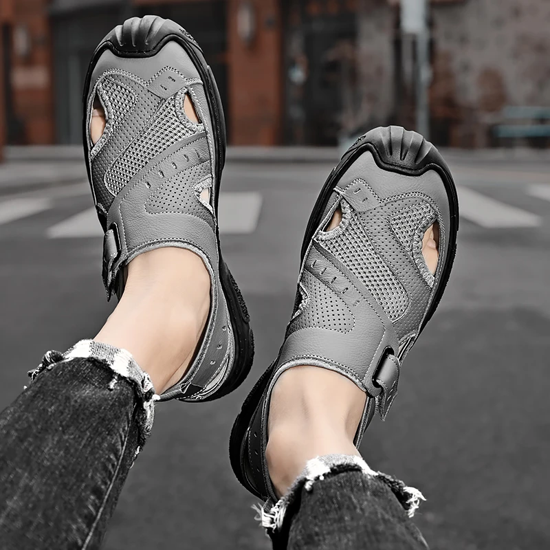 Прогулочные сандалии мужская летняя уличная одежда пляжный спорт и отдых новые с