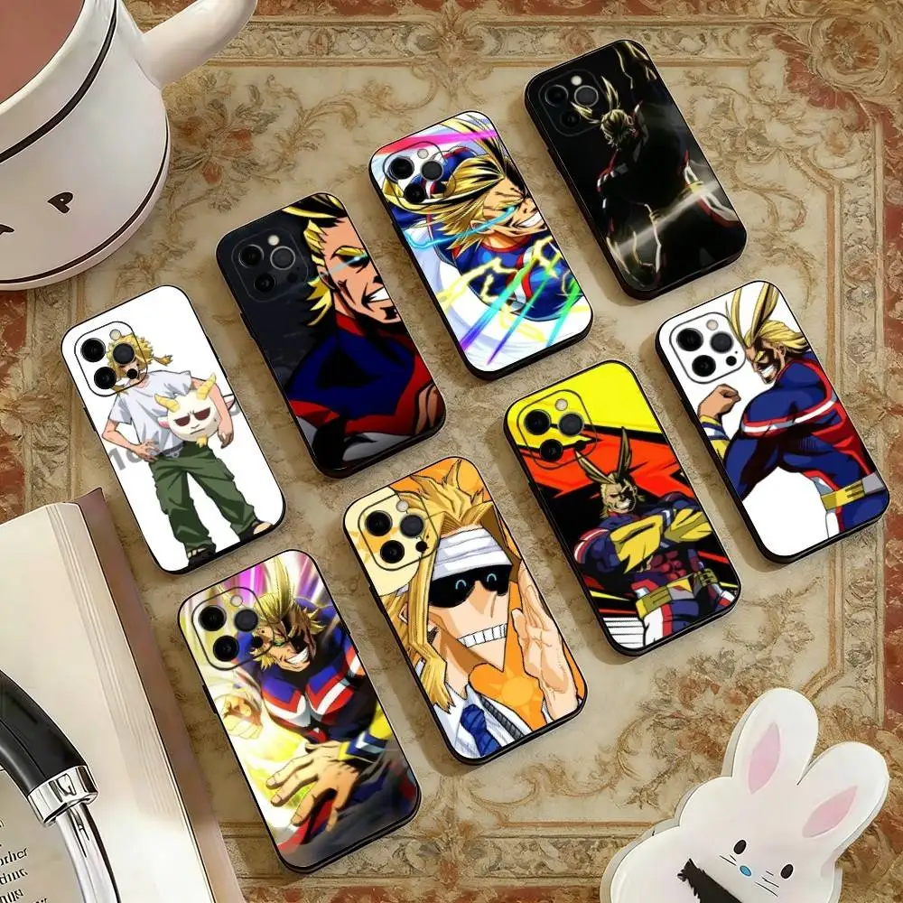 Фото Чехол для телефона Toshinori Yagi All Might MHA для iPhone 17, 16, 15, 14, 13, 12, 11 Plus, Pro Max, XS, мягкий силиконовый черный чехол №1