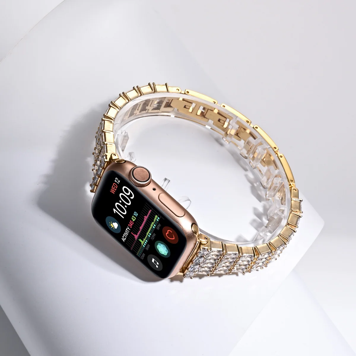 Stainless Steel Strap For Apple Watch band 7 41mm 45mm 40mm 44mm 38mm 42mm Women diamond bracelet For iWatch series 6 SE 5 4 3