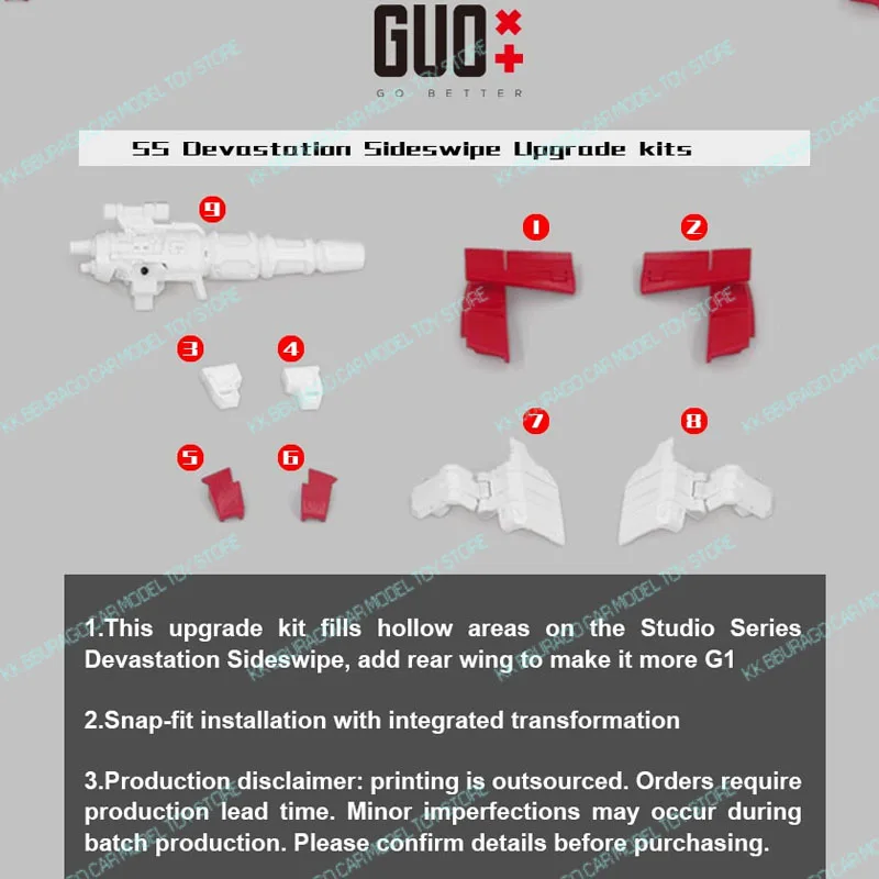Фото GUO Studio Transformation SS Devastation Sideswipe Studio Series, комплект обновлений для экшн-фигурок, аксессуары GO BETTER, подарок для мальчика №2