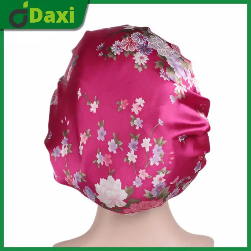 

New Fshion Waterproof Shower Cap For Women Bath Hat Hair Cap Bathroom Products
