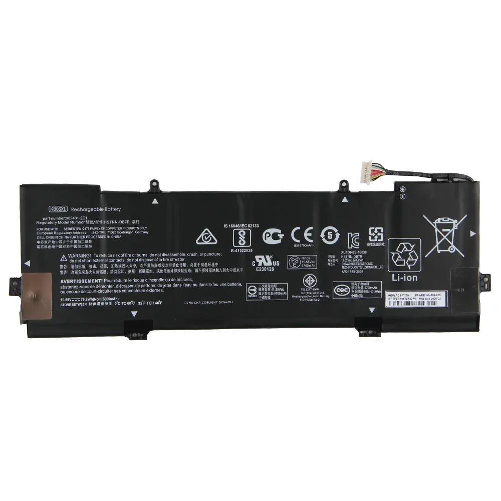 Фото Сменный аккумулятор для ноутбука KB06XL HSTNN-DB7R для HP Spectre X360 15-BL002XX серии HP Z6K96EA Z6K97EA Z6K99EA с инструментами №3