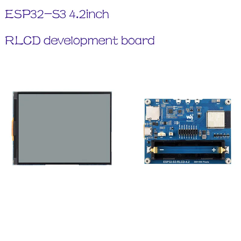 Фото 4,2-дюймовый RLCD-дисплей с полным отражением изображения для ESP32-S3, экран 300x400, похожий на E-ink, поддерживает Wi-Fi, BLE и голосовое управление AI, комплект для разработки AIoT DIY №1