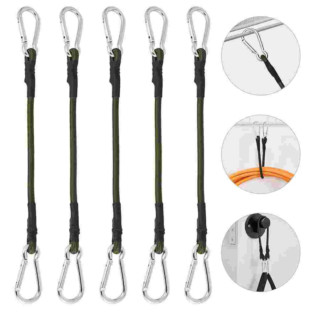 

5 Pcs Elastic Bungee Rope Tent Fixing Cords Belts Waterproof Camping Heavy Duty Outdoor Ropes Packing With Hooks