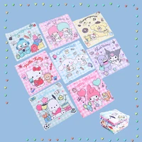sanrioed square towel kawaii anime my melody hello kitty kerchief kuromi cinnamoroll kitchen wipe no shedding water uptake cute