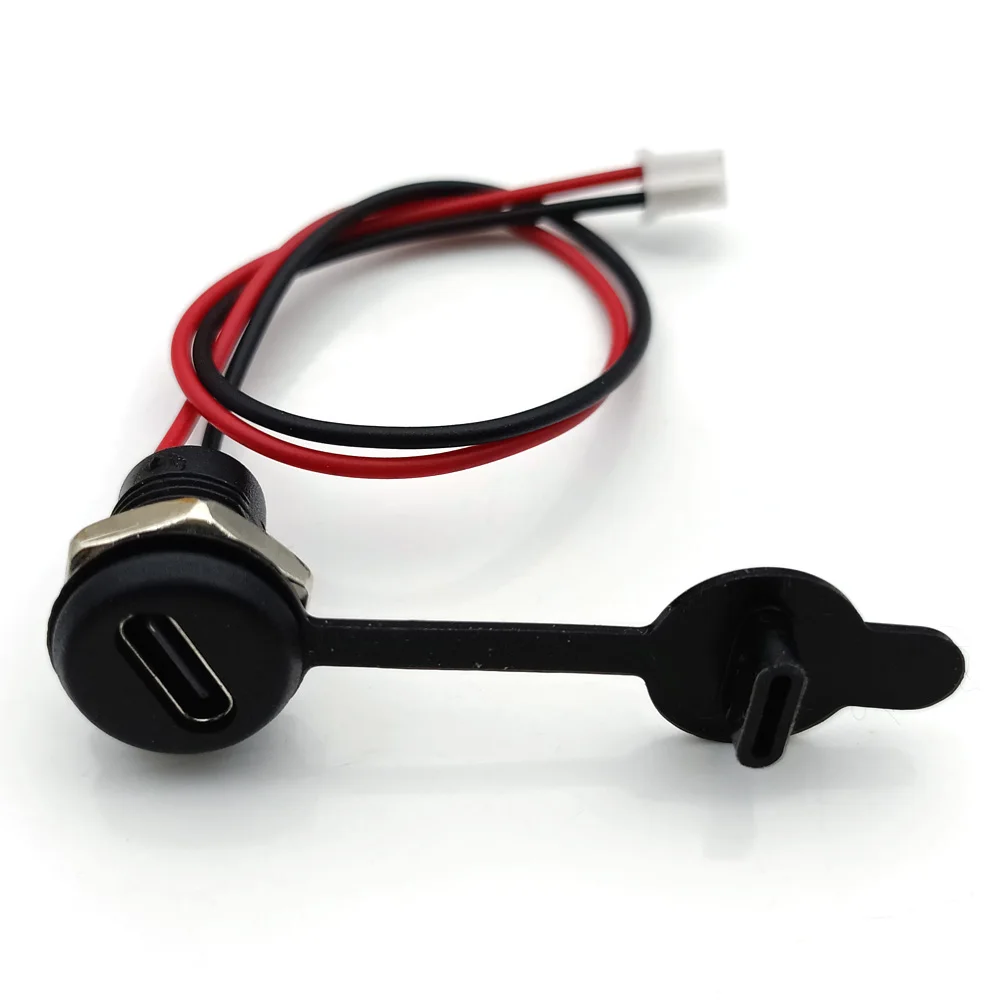 2/4/5-контактный водонепроницаемый разъем с проводом Type-C к вилке PH2.0, гайка Iocking, сильноточный разъем для быстрой зарядки