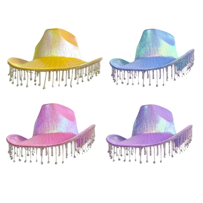 

Ковбойская шляпа с кисточкой и подвеской для невесты