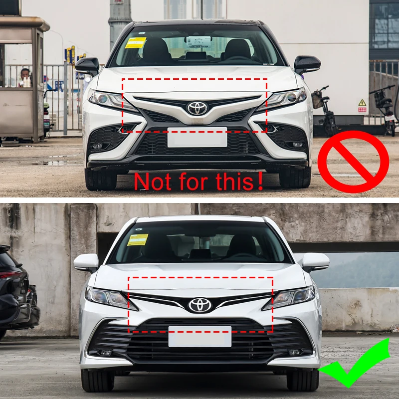 Хромированный серебристый автомобильный передний бампер, решетка, накладка для Toyota Camry, аксессуары 2019 2020 2021 2022 2023
