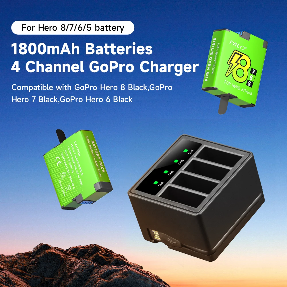 Аккумулятор 1800 мАч для Gopro 8 7 6 5