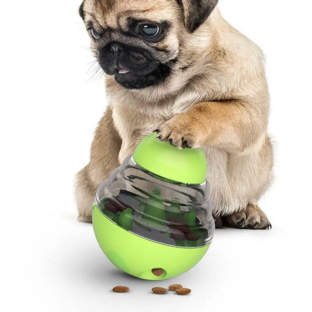 

Tumbler Dog Interactive Toy Puppy IQ Training Toys Slow Feeder Treat Ball Pet Shaking Leakage Food Dispenser Container Bowl Pet